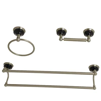 Kingston Brass Water Onyx 3-Piece Bathroom Hardware Set