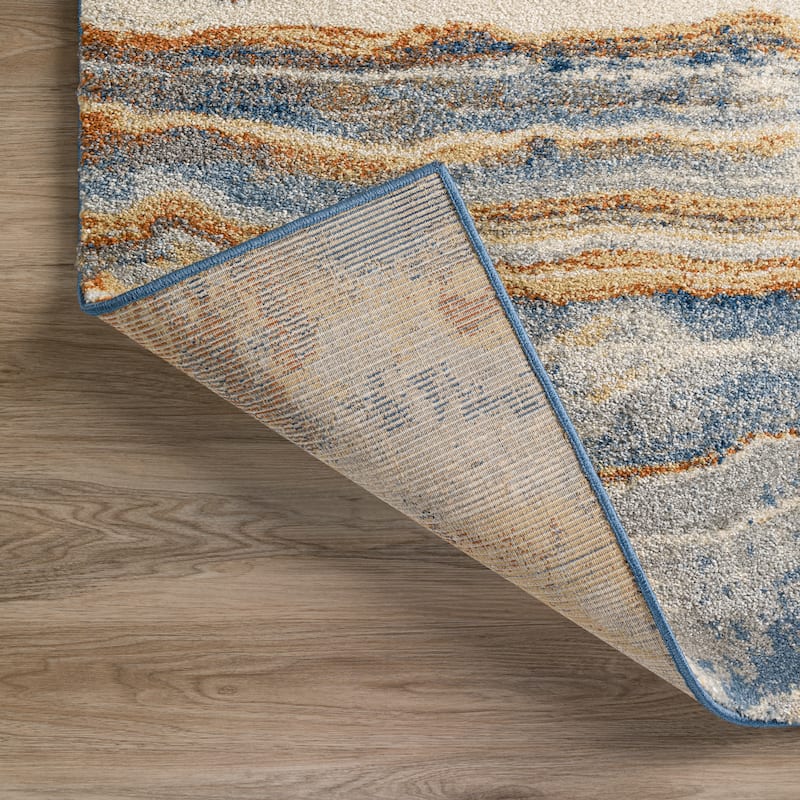 Addison Barkley Modern Blue Geo Rug