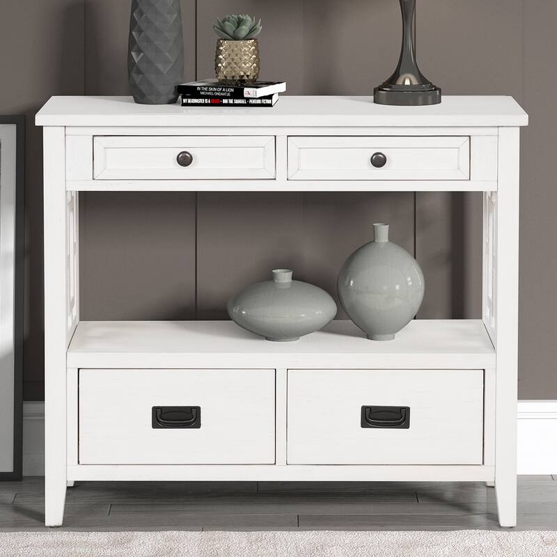36-inch Modern Multifunctional Solid Pine Console Table