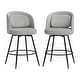 preview thumbnail 53 of 61, Swivel Bar Stools Set Of 2/3/4, Metal Bar Stools, Modern Upholstered Bar Stools For Kitchen Island - 20.3"W X 20.3"D X 39"H