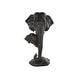 preview thumbnail 4 of 6, Black Polystone Mom and Baby Elephant Decorative Sculpture