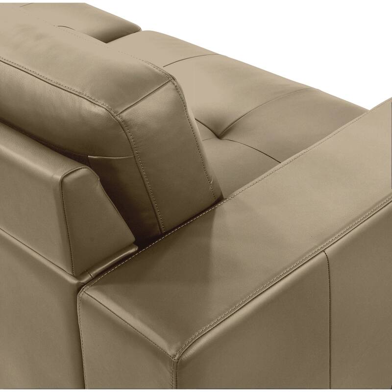 Faelin 79" Modern Sofa Loveseat, Top Grain Leather Couch with Removable Cushions