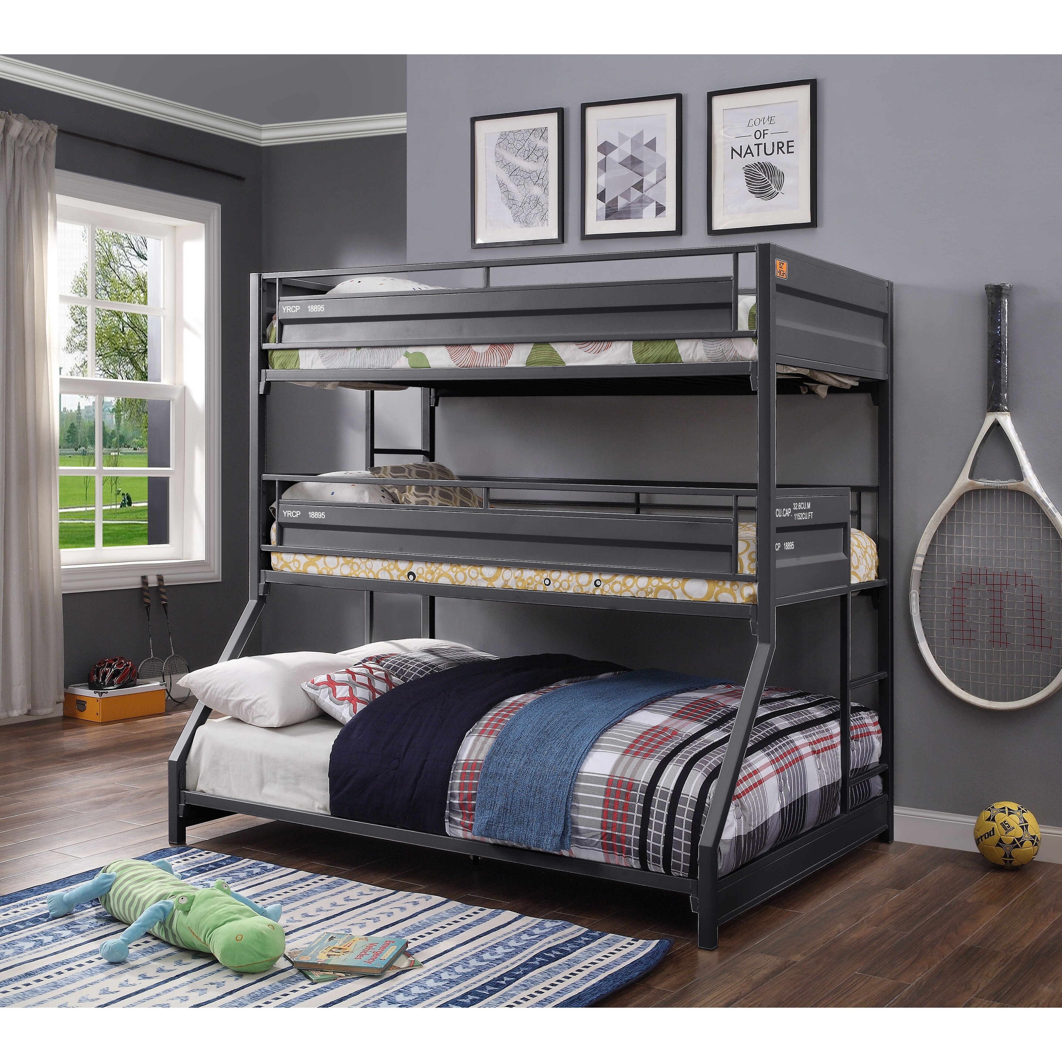 Acme caius ii triple bunk shop bed