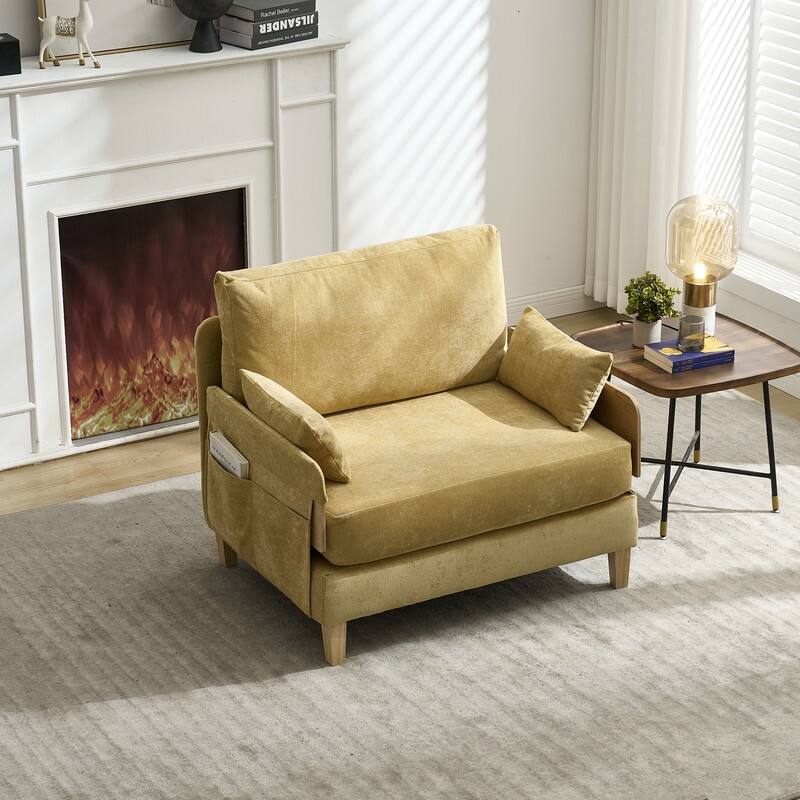 37.01" Foldable Sofa Bed Recliner, 3-in-1 Convertible Sleeper