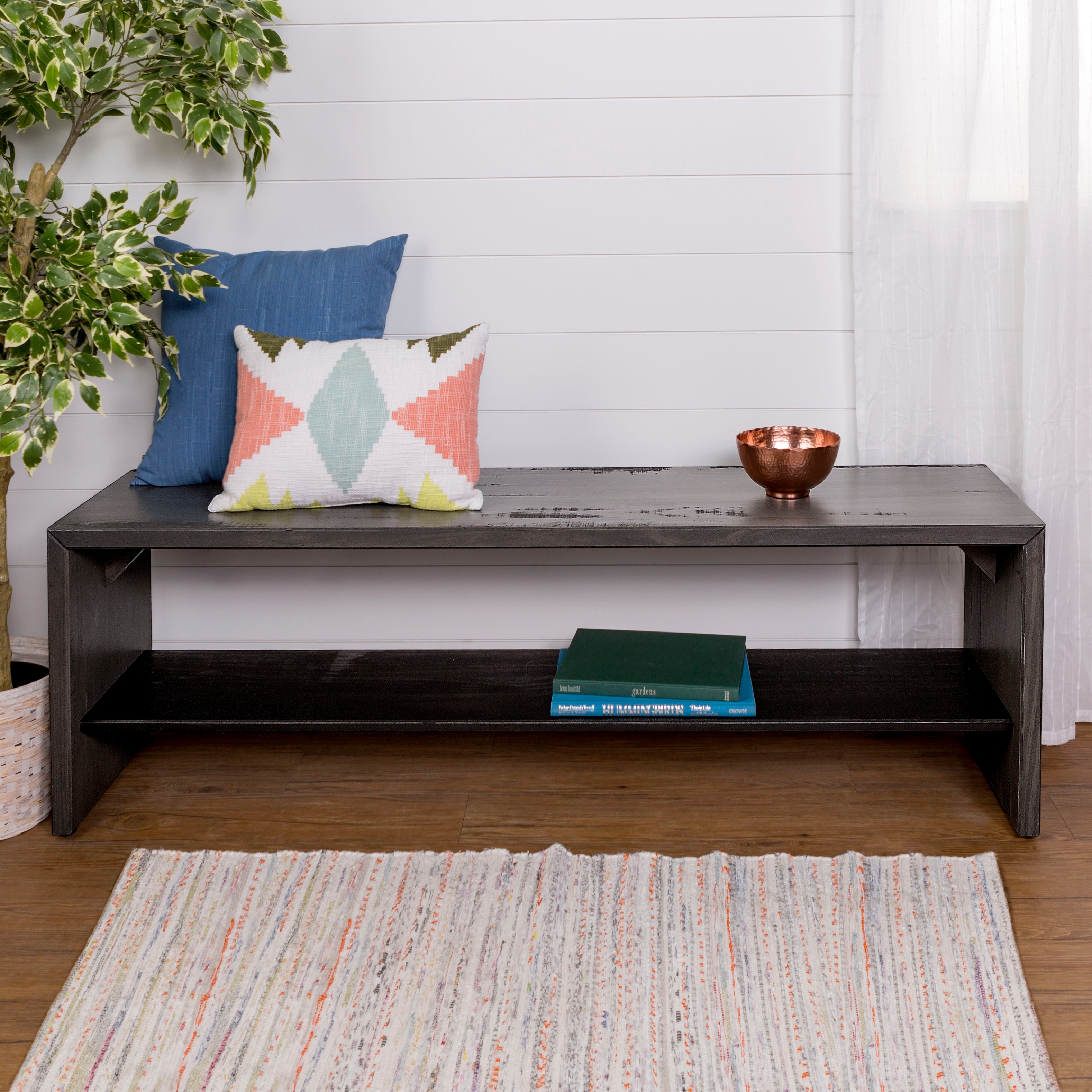 Bohemian store storage bench