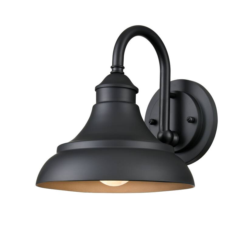 Alvii 1-Light Outdoor Wall Sconce Powder Coated Black - Powder Coated Black - Powder Coated Black
