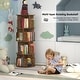 preview thumbnail 98 of 102, 4/5/6 Tiers Round Rotating Bookcase, Revolving Floor Standing Bookshelf Corner Organizer Display