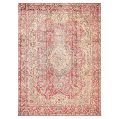 ECARPETGALLERY Hand-knotted Antalya Vintage Red Wool Rug - 9'7 x 13'0