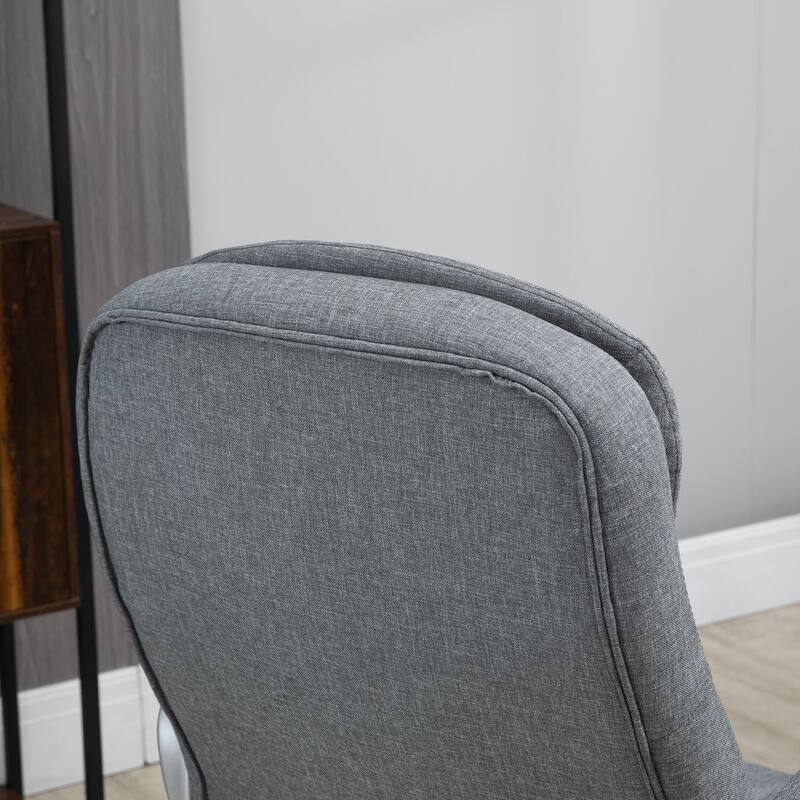 Vinsetto Adjustable Height Ergonomic High Back Home Office Chair with Armrests - Grey