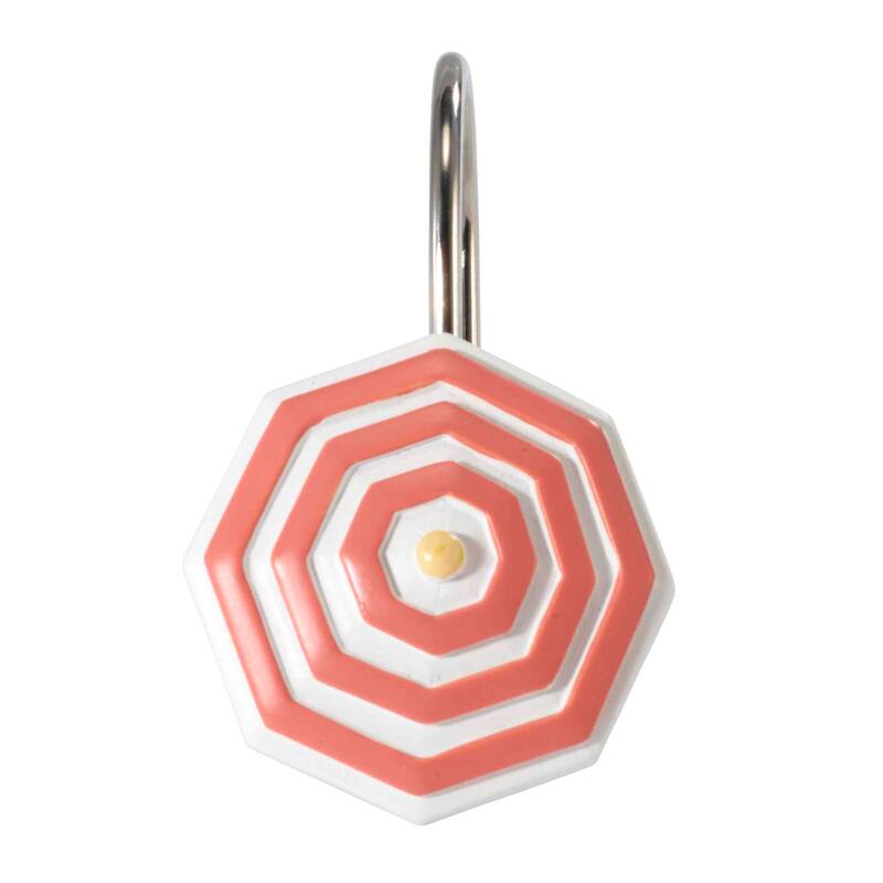 Avanti Linens Flamingo Paradise Shower Hooks - White