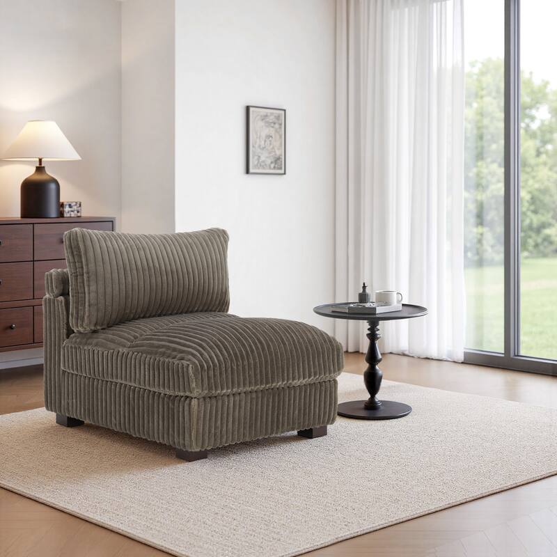 Cotton Flannel corner Sofa Armless Modular Sectional Sofa Seamless Combination