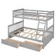 preview thumbnail 10 of 17, Modren Twin Over Full Functional Bunk Bed With Ladders and Two Storage Drawers