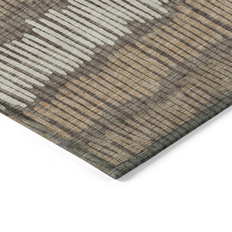 HomeRoots Striped Transitional Rectangle Outdoor Rug