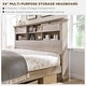 preview thumbnail 44 of 66, Farmhouse Bed Frame with 54" Tall Storage Bookcase Headboard