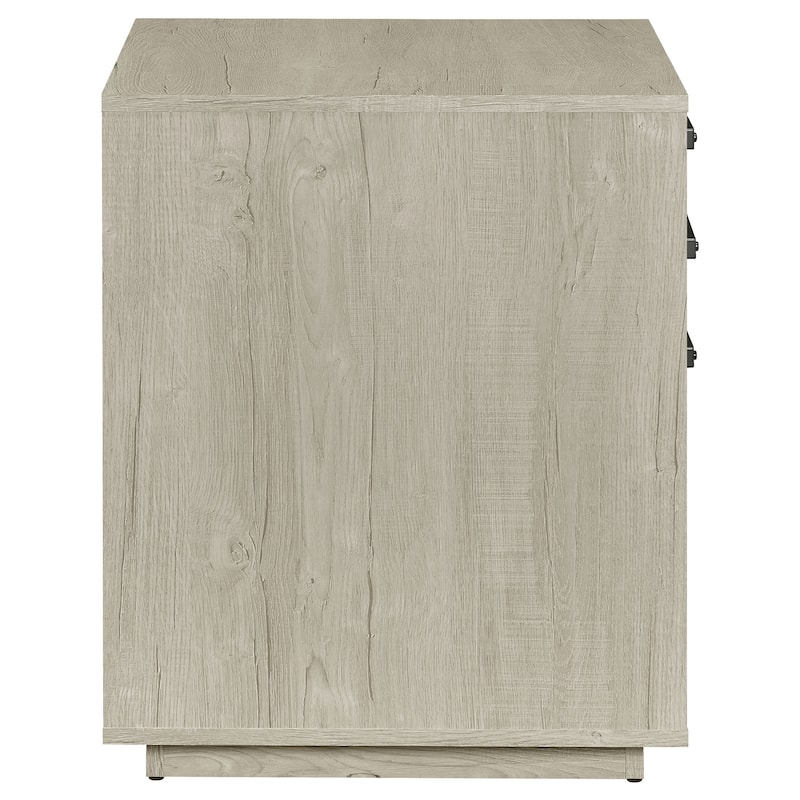Loomis Whitewashed Grey 3-drawer File Cabinet
