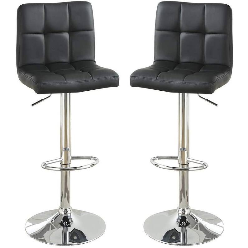 Bar Stools Set of 2, Adjustable Counter Height Barstools with Back, Armless Kitchen Island Chairs with Footrest