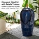 preview thumbnail 102 of 150, Glitzhome Oversized LED Lighted Ceramic Pot Floor Fountains for Outdoor Garden