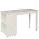 preview thumbnail 13 of 49, Low Study Twin Loft Bed with Cabinet and Rolling Portable Desk, White