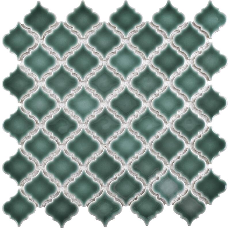 Merola Tile Hudson Tangier Emerald 12-3/8" x 12-3/8" Porcelain Floor and Wall Tile - Case (10 Tiles)