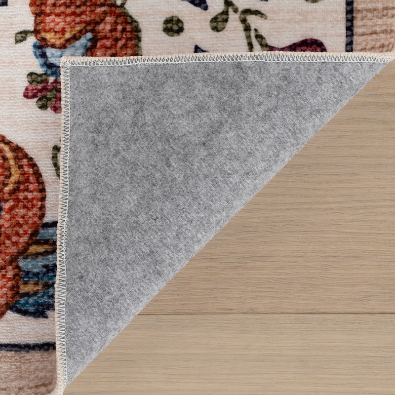 Nuloom Delara Floral & Paisley Washable Rug