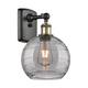 Option Black Antique Brass / Light Smoke Deco Swirl
