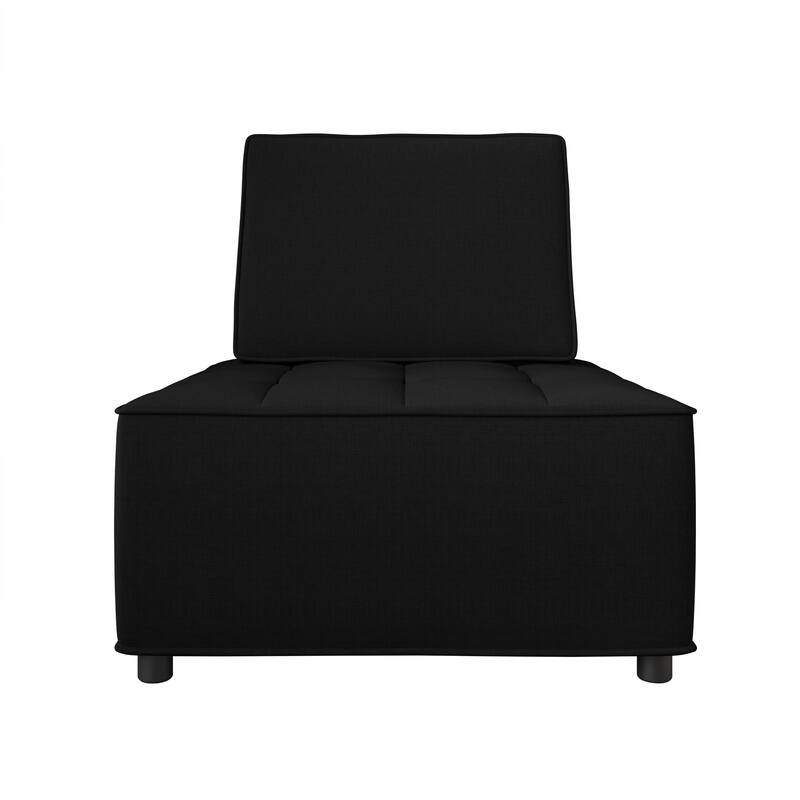 Clayfell Lancy Linen Tufted Square Accent Chair