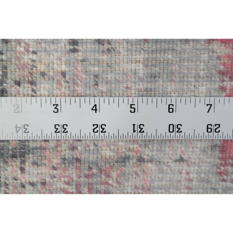 Hand Knotted Oriental Viscose Silk Carpet Modern Abstract Pink Abstract Area Rug - 4' 0'' X 2' 0''
