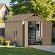 preview thumbnail 28 of 117, Patiowell 8' x 6' / 8' x 8' / 8' x 10 '/ 8' x 12' Plastic Outdoor Shed With Floor for Patio Furniture, Tools (Kick-It Shed)