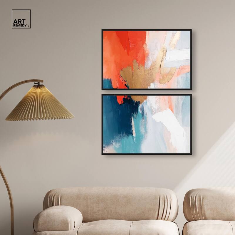Orange Infusion I Canvas Set of 2 by Art Remedy