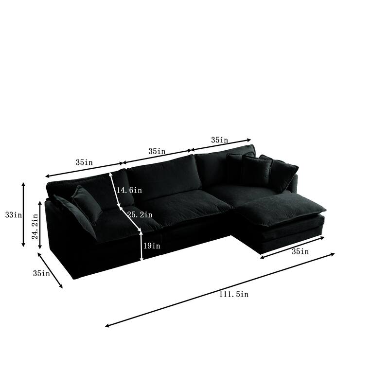 Comfy Chenille Accent Armchair Breathable Single Sofa w/Pillow