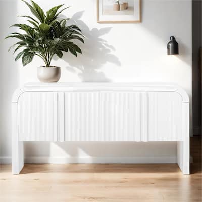 Striped Storage Cabinet with 4 Doors, Adjustable
