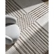 preview thumbnail 1 of 10, Galey Alix x Livabliss Architect IV Modern Geometric Area Rug Ivory/Dark Brown Stripe - 5' 3" x 7'