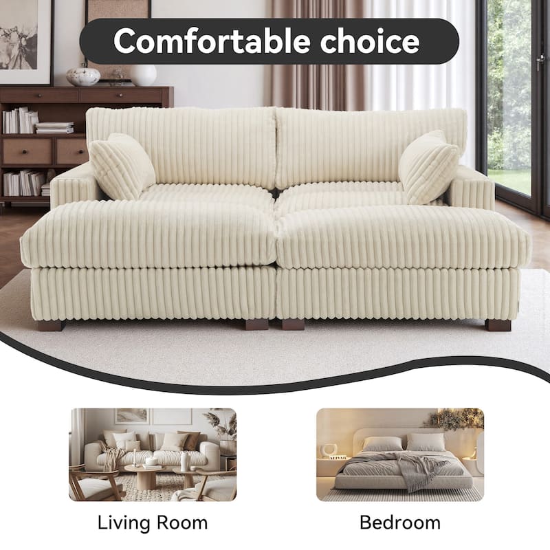 Oversized U-shaped Plush Modular Sectional Sofa Set