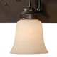 preview thumbnail 10 of 9, Yosemite 4-Light 33 in. W Burnished Bronze Rustic Cabin Bathroom Vanity Lighting Fixture, Amber Flake Glass Shade, Tree Motif