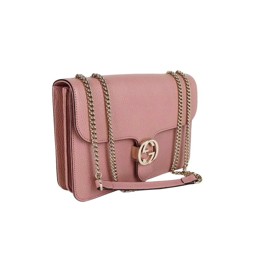 pink leather crossbody bag