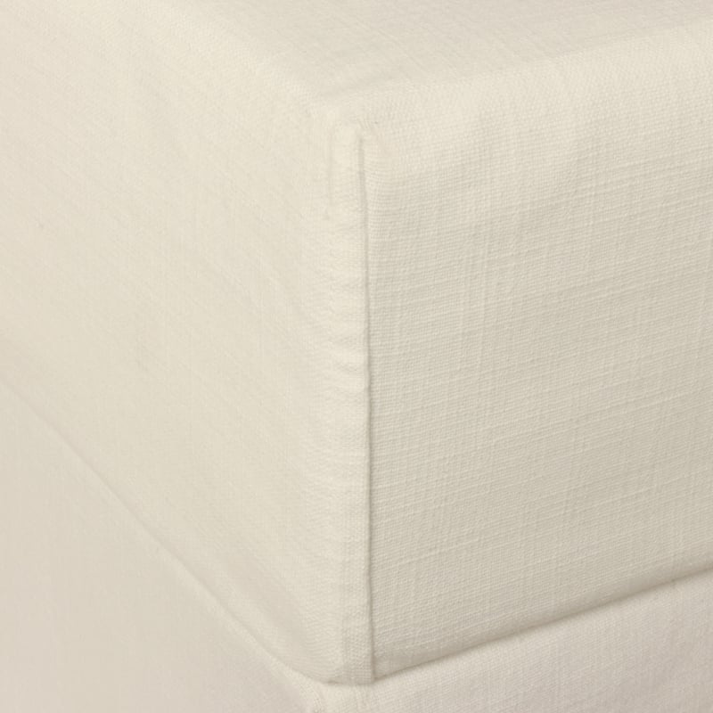 Percy White or Ivory Cotton Box Spring Cover - King - Ivory