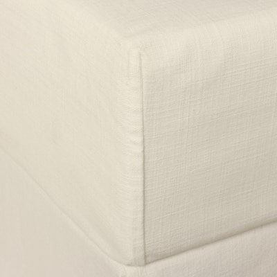 Percy White or Ivory Cotton Box Spring Cover