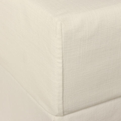 Percy White or Ivory Cotton Box Spring Cover