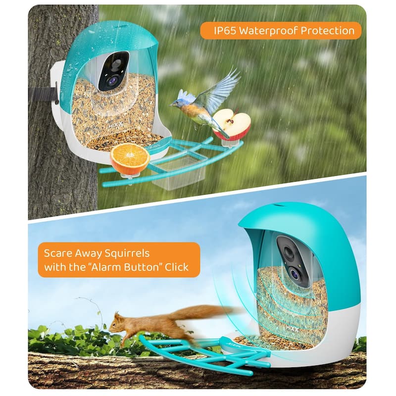 Smart Bird Feeder with Camera 2K HD Live