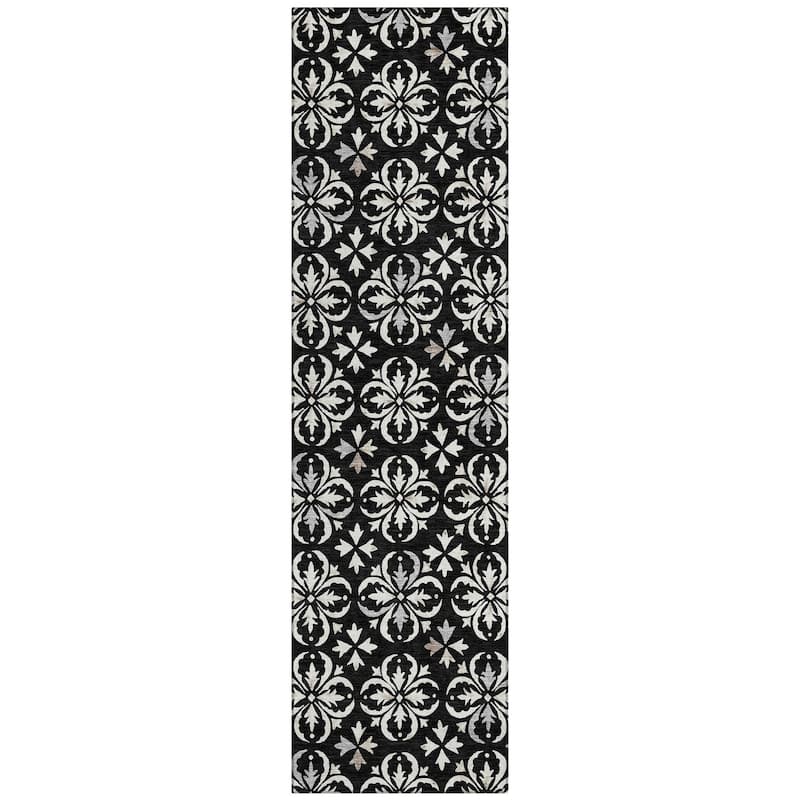 Machine Washable Indoor/ Outdoor Chantille Traditional Medallion Rug