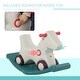 preview thumbnail 4 of 4, 2-in-1 Toddler Rocking Horse and Sliding Car, Safe Design with Detachable Base, Quiet Wheels, and Rounded Edges - Grey