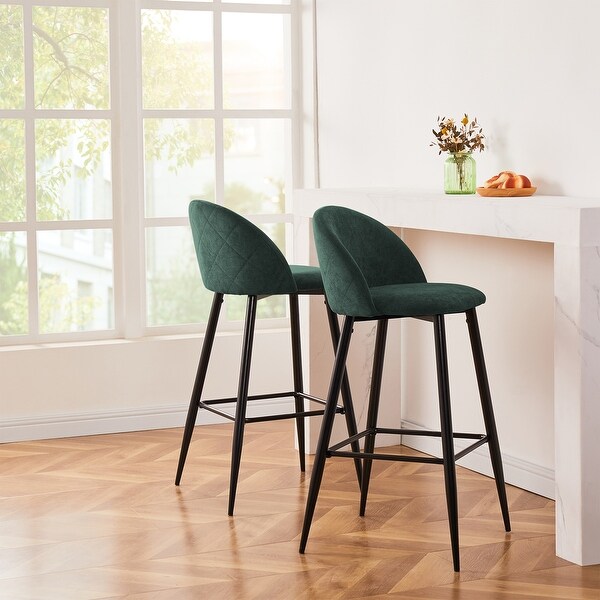 Homy Casa Mid-century Modern Upholstered Counter Stools