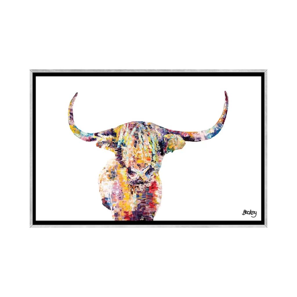 iCanvas "Highland Cow" by Becksy Framed