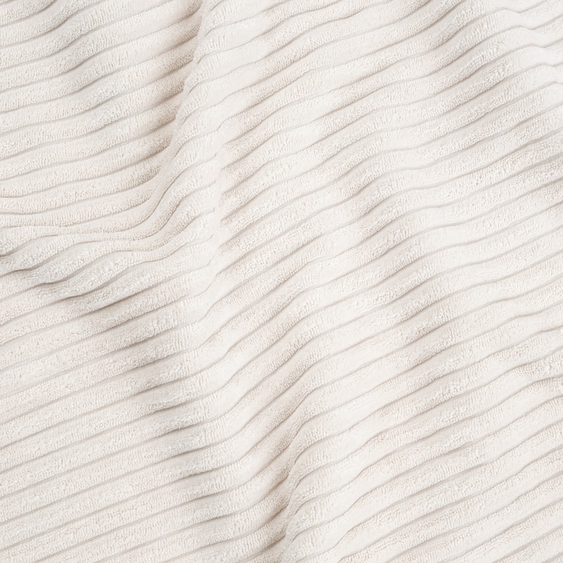 Sweet Jojo Designs White Unisex Boy Girl Body Pillow Case (Pillow Not Included) Solid Striped Corduroy Textured Minimalist Ivory