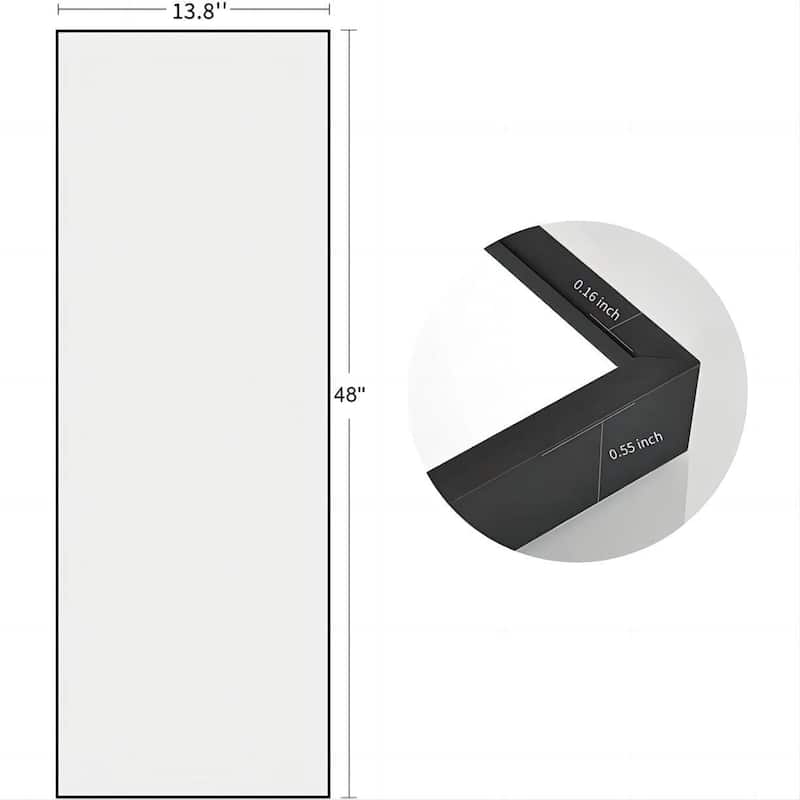 BEAUTYPEAK Full Length Wall Mirror 14 x 48 Hanging or Leaning