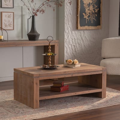 Rectangle Coffee Table with Solid Wood