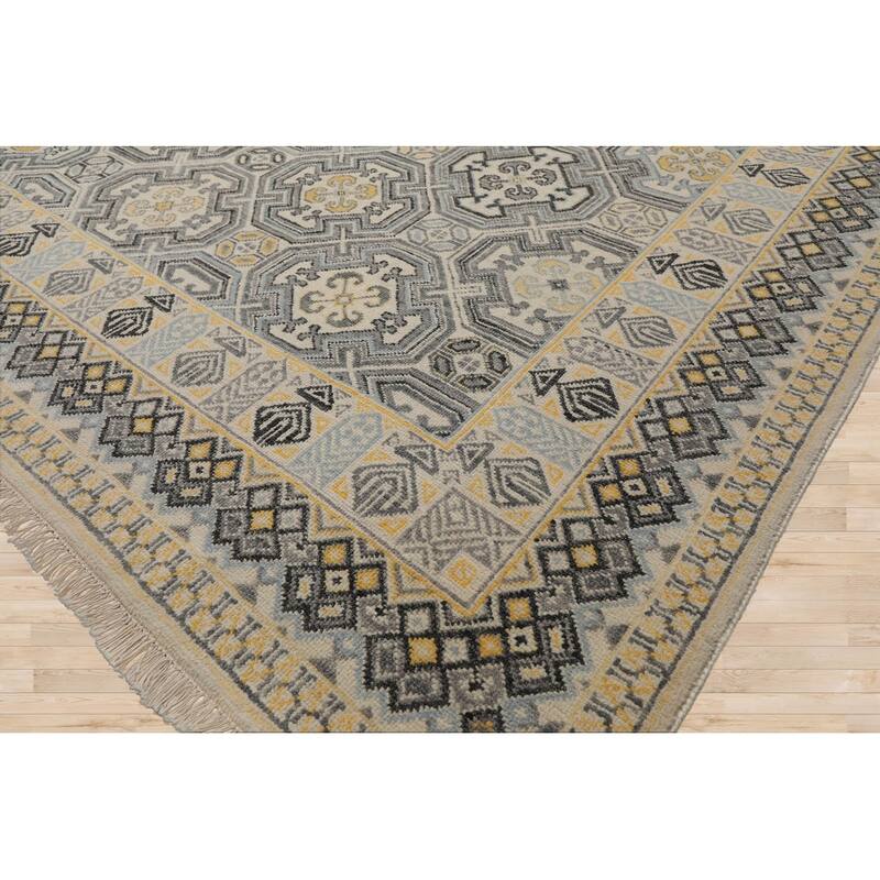 Ivory Transitional Wool Oriental Area Rug 9x12 Hand Knotted 250 KPSI - 9' x 12' 1''