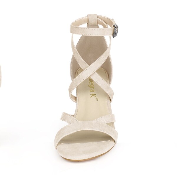 beige ankle strap sandals