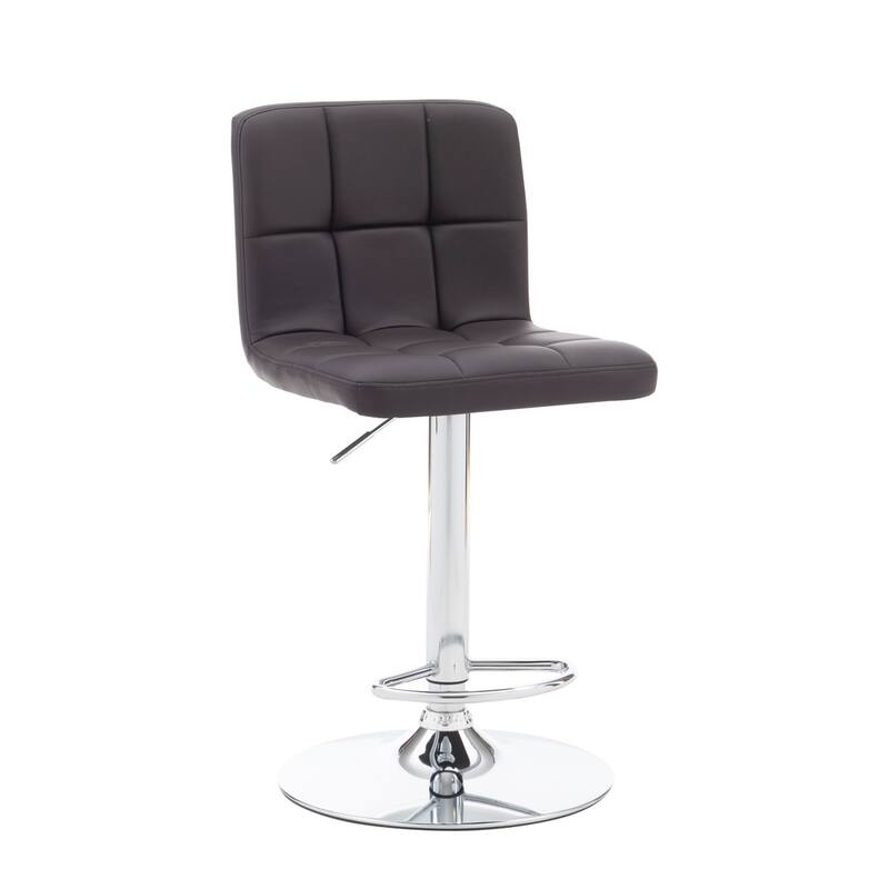 Roxie Faux Leather Adjustable Height Bar Stool