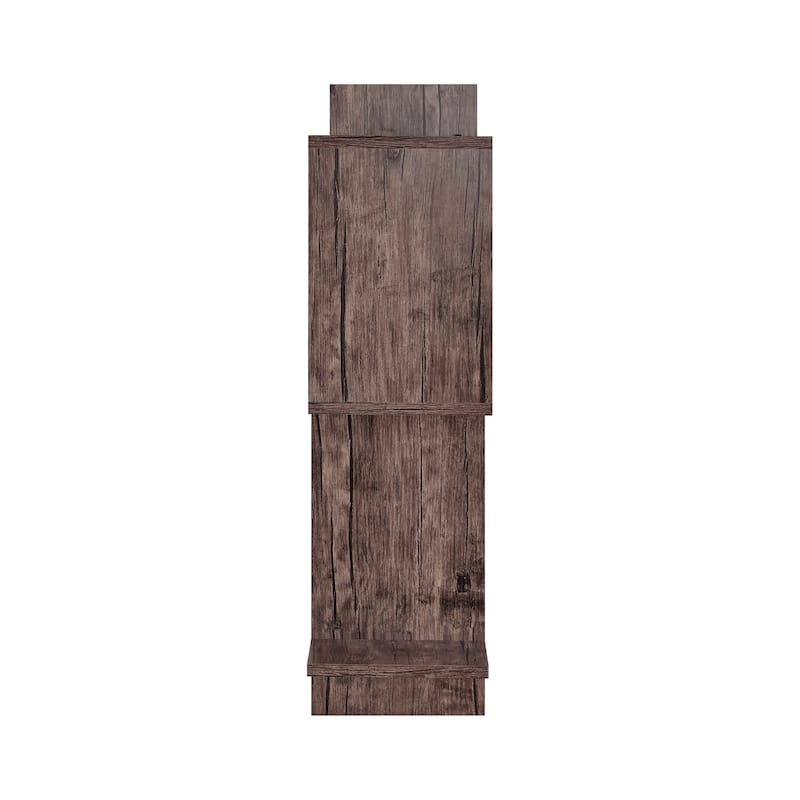 Danya B. Manasa Floating Geometric Kilter Two-Tier Wall Shelf